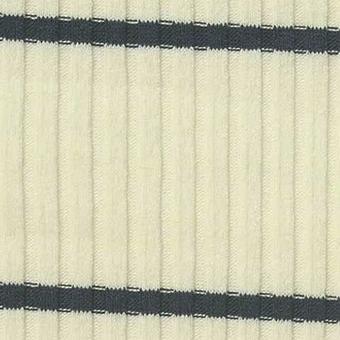 Dark Grey Horizontal-Stripe Rib Knit, Poly-Viscose, 240 gsm