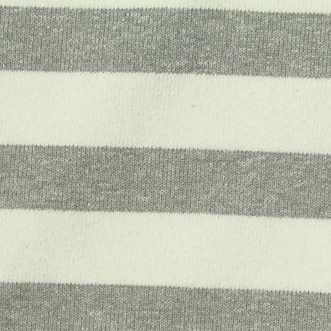 Grey Horizontal-Stripe Jersey Knit, Polyester, 199 gsm