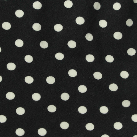 White Polka-Dot Milk Silk Knit, Polyester
