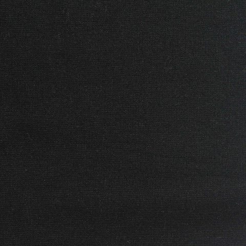Viscose Nylon Stretch Ponte Knit Fabric, 345 gsm, 155 cm — Black, ref EF-272255