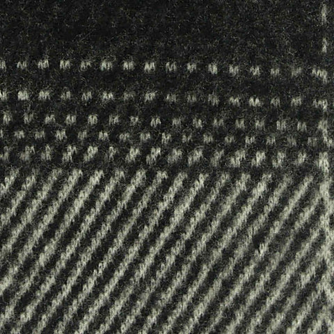 Black Plaid Interlock Knit, Poly-Viscose, 325 gsm