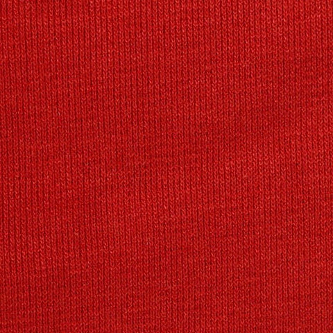Polyester Cotton Blend Rib Knit Fabric, 205 gsm, 175 cm — Red