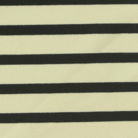 Dark Grey Stripes Scuba Knit, Poly-Modal
