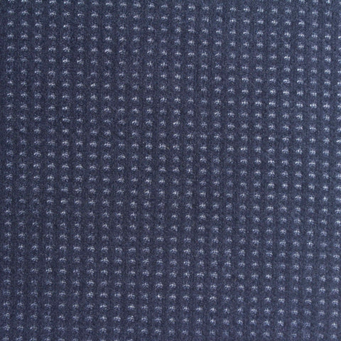 Navy Dots Waffle Knit, Polyester