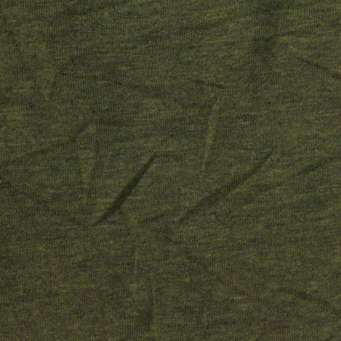 Green Heather Jersey Knit, Cotton-Poly, 160 gsm
