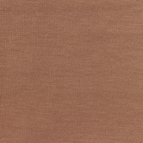Brushed Polyester Modal Stretch French Terry Fabric, 277 gsm, 170 cm — Brown