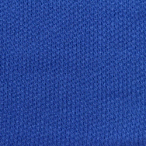 Brushed Polyester Cotton French Terry Fabric, 250 gsm, 172 cm — Blue