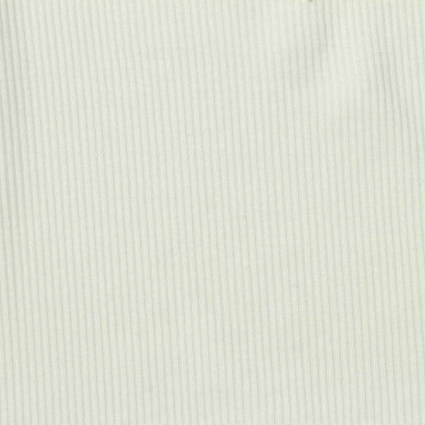 Viscose Stretch Rib Knit Fabric, 230 gsm, 120 cm — White