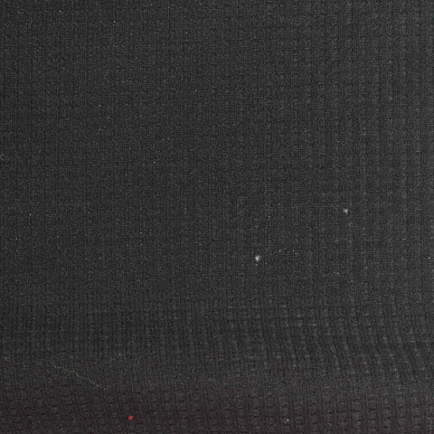 100% Polyester Waffle Knit Fabric, 227 gsm, 190 cm — Black