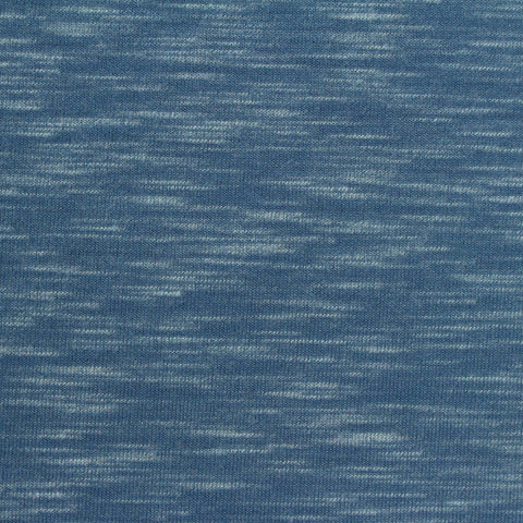 Blue Heathered-Marl Scuba Knit, Polyester, 280 gsm