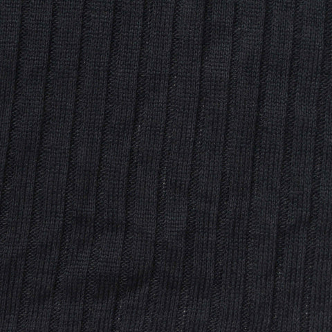 Polyester Stretch Rib Knit Fabric, 185 gsm, 157 cm — Navy