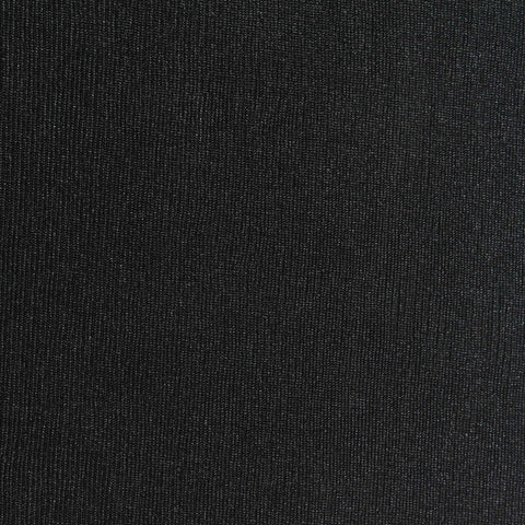 Polyester Stretch Rib Knit Fabric, 280 gsm, 160 cm — Black