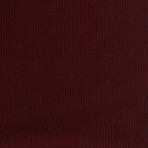 Brushed Polyester Stretch Rib Knit Fabric, 300 gsm, 120 cm — Red