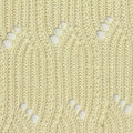 Cream Openwork-Eyelet Pointelle Knit, Poly-Cotton