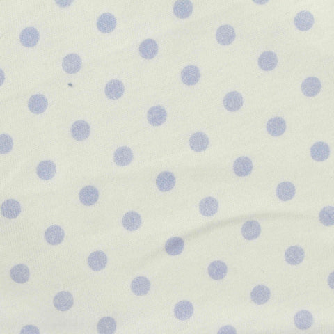 Light Blue Dots Jersey Knit, Cotton