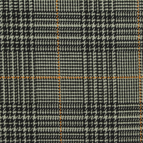 Black Plaid Woven, Poly-Viscose, 445 gsm
