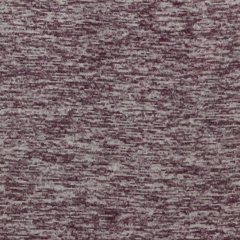 Burgundy Marl Jersey Knit, Polyester, 200 gsm