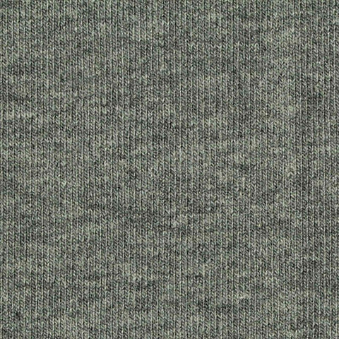 Heather Grey Marl Rib Knit, Cotton-Poly, 215 gsm