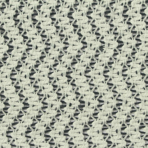 Cream Geometric Warp Knit, Poly-Cotton