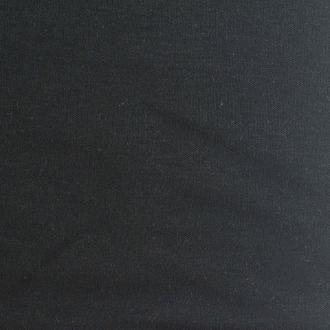 100% Cotton Interlock Knit Fabric, 190 gsm, 175 cm — Black