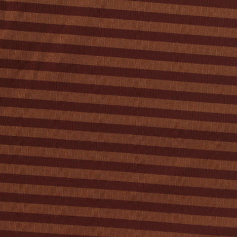 Brown Horizontal-Stripe Warp Knit, Nylon