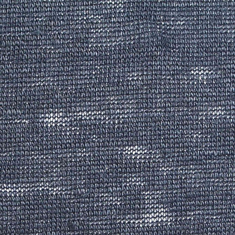 Heather 100% Linen Jersey Knit Fabric, 195 gsm, 160 cm — Navy