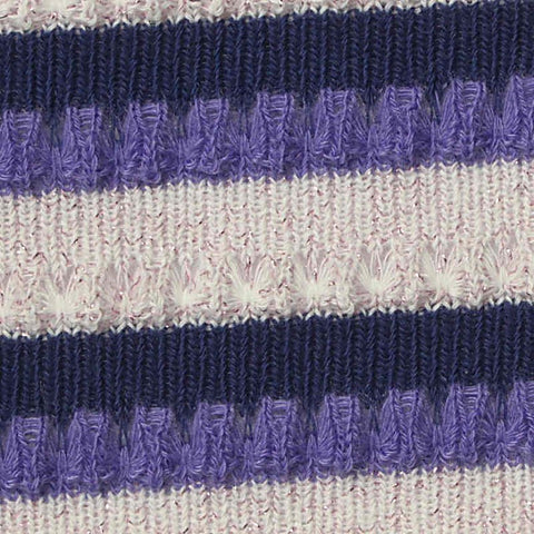 Light Pink Horizontal-Stripe Jersey Knit, Poly-Cotton