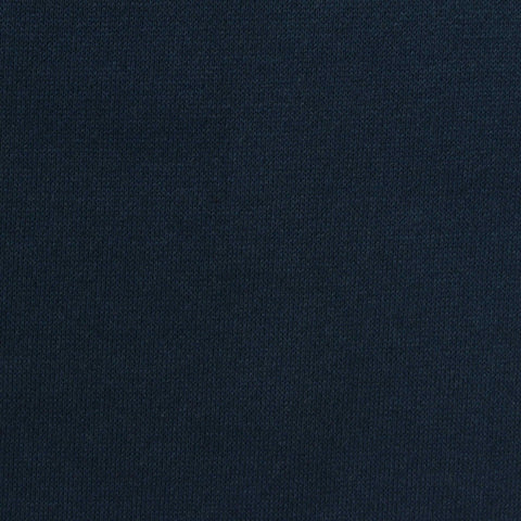 Brushed Polyester Cotton French Terry Fabric, 240 gsm, 168 cm — Navy