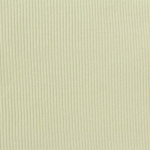 Cotton Stretch Rib Knit Fabric, 360 gsm, 144 cm — Green