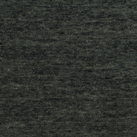 Dark Grey Marl Rib Knit, Poly-Cotton, 200 gsm