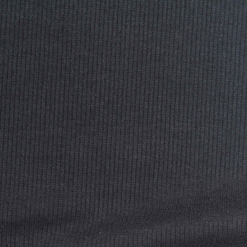 Cotton Polyester Stretch Rib Knit Fabric, 234 gsm, 120 cm — Navy