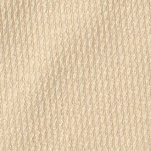 Modal Polyester Stretch Rib Knit Fabric, 405 gsm, 10 cm — Beige