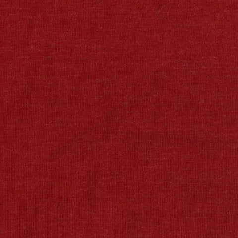 Heathered Red Marl Jersey Knit, Cotton-Poly
