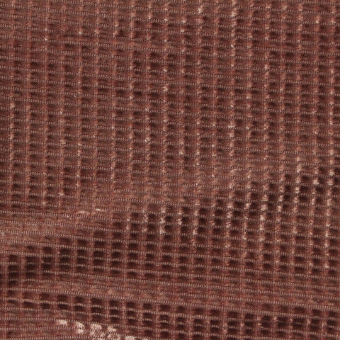 Terracotta Grid Velvet, Polyester