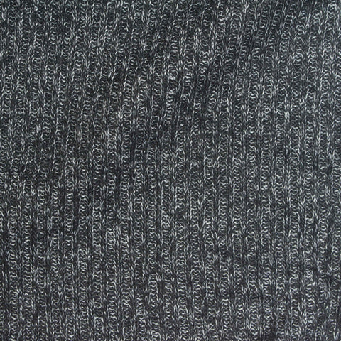 Dark Grey Marl Rib Knit, Viscose-Poly, 193 gsm