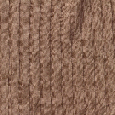 100% Tencel Lyocell Rib Knit Fabric, 138 gsm, 156 cm — Brown