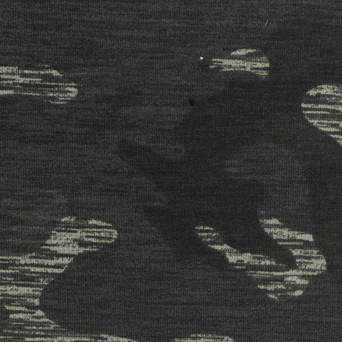Dark Grey Camo French Terry, Polyester