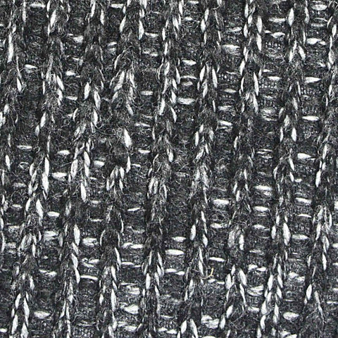 Dark Grey Marl Rib Knit, Polyester, 470 gsm