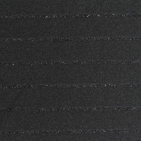 Black Horizontal-Stripe Knit, Polyester, 198 gsm