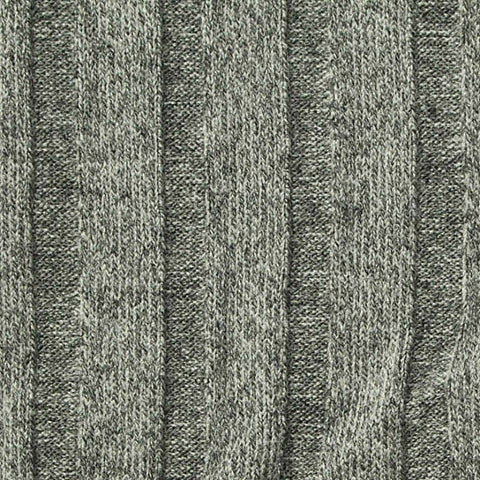 Grey Marl Rib Knit, Poly-Viscose, 270 gsm
