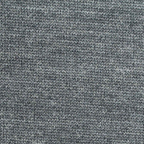 Grey Heathered-Marl Rib Knit, Wool-Cotton