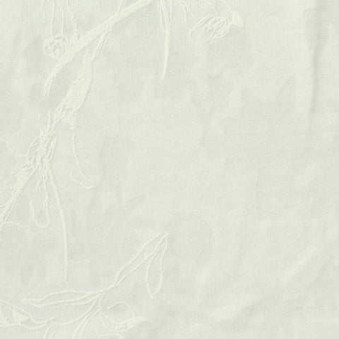 Cream Tone-on-Tone Floral Jacquard, Poly-Cotton, 120 gsm