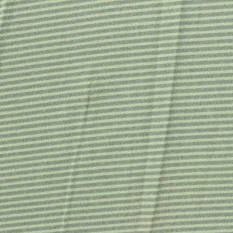 Light Green Horizontal-Stripe Jersey Knit, Poly-Spandex