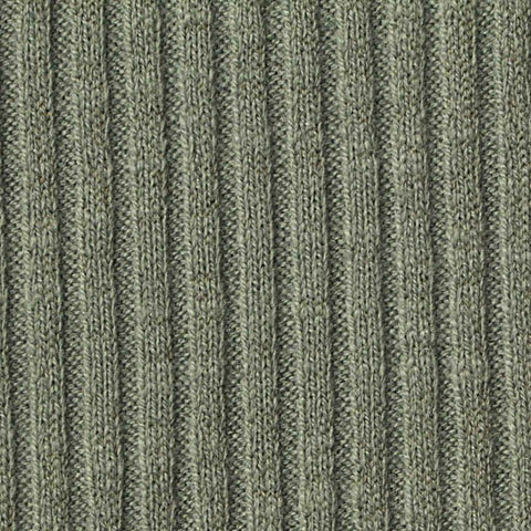 Slub Polyester Cotton Stretch Rib Knit Fabric, 250 gsm, 130 cm — Green