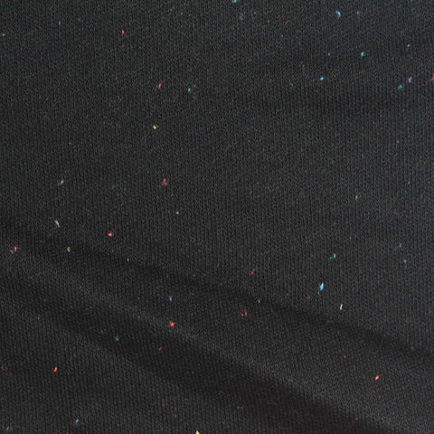 Black Marl French Terry, Poly-Cotton, 270 gsm