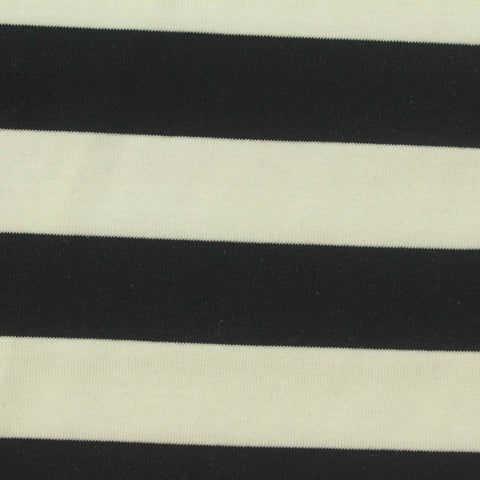 Black Horizontal-Stripe Jersey Knit, Tencel Lyocell, 230 gsm, 165 cm, ref EF-274503