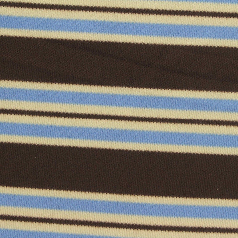 Brown Horizontal-Stripe Velvet, Polyester, 190 gsm