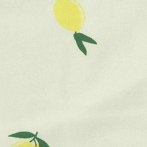 Yellow Leaves Jersey Knit, Cotton-Viscose