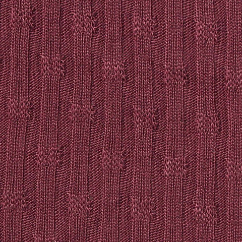 Dark Red Dot Rib Knit, Poly-Viscose