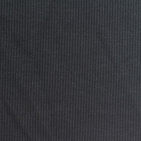 Cotton Polyester Stretch Rib Knit Fabric, 380 gsm, 130 cm — Grey